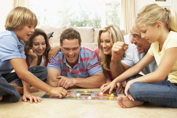 Family-Playing-Board-Game