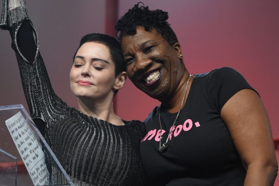 Left - Rose McGowan and right- Tanara Burke at the Women's Convention in Detroit