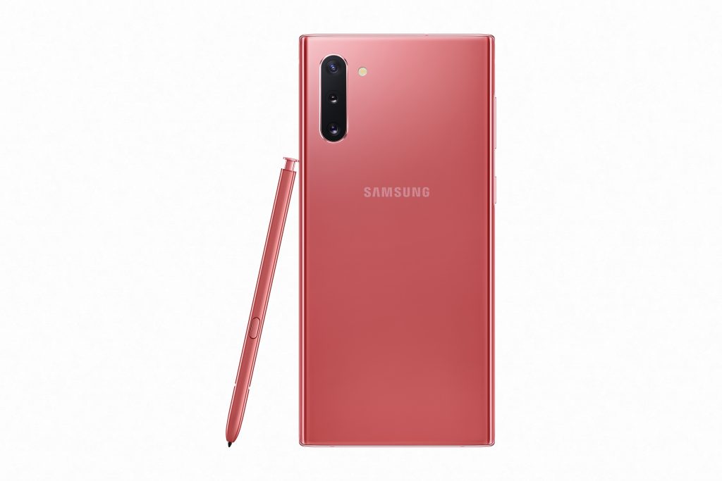 The Samsung Galaxy Note10 Aura Pink edition 