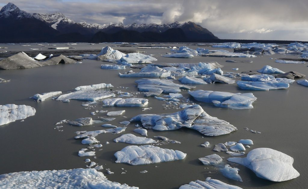 Melting Sea Ice In Alaska