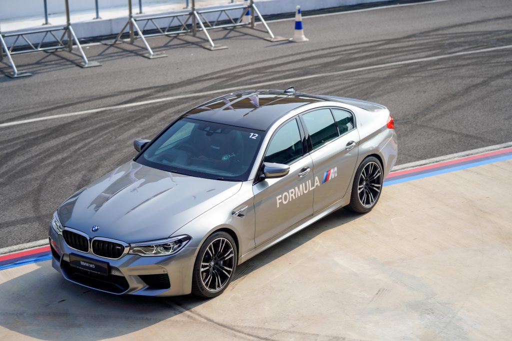 An exterior view of the new BMW M5