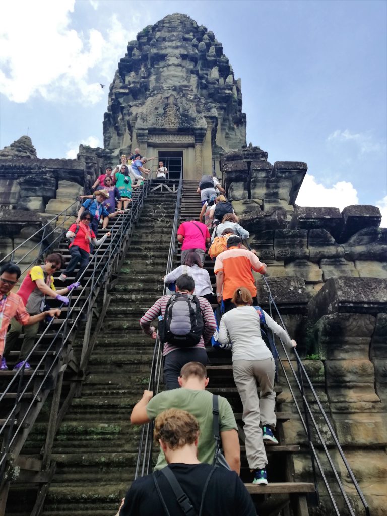 Must try: The steep stairs in Angkor Wat 