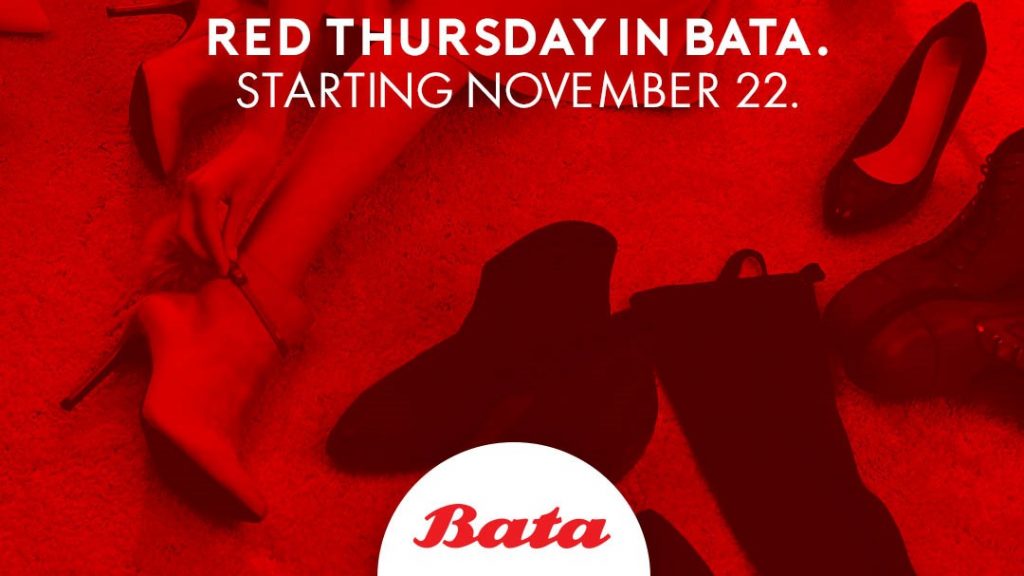 30% Discount and Buy 2 Free 1 Sale In Bata’s Red Thursday!