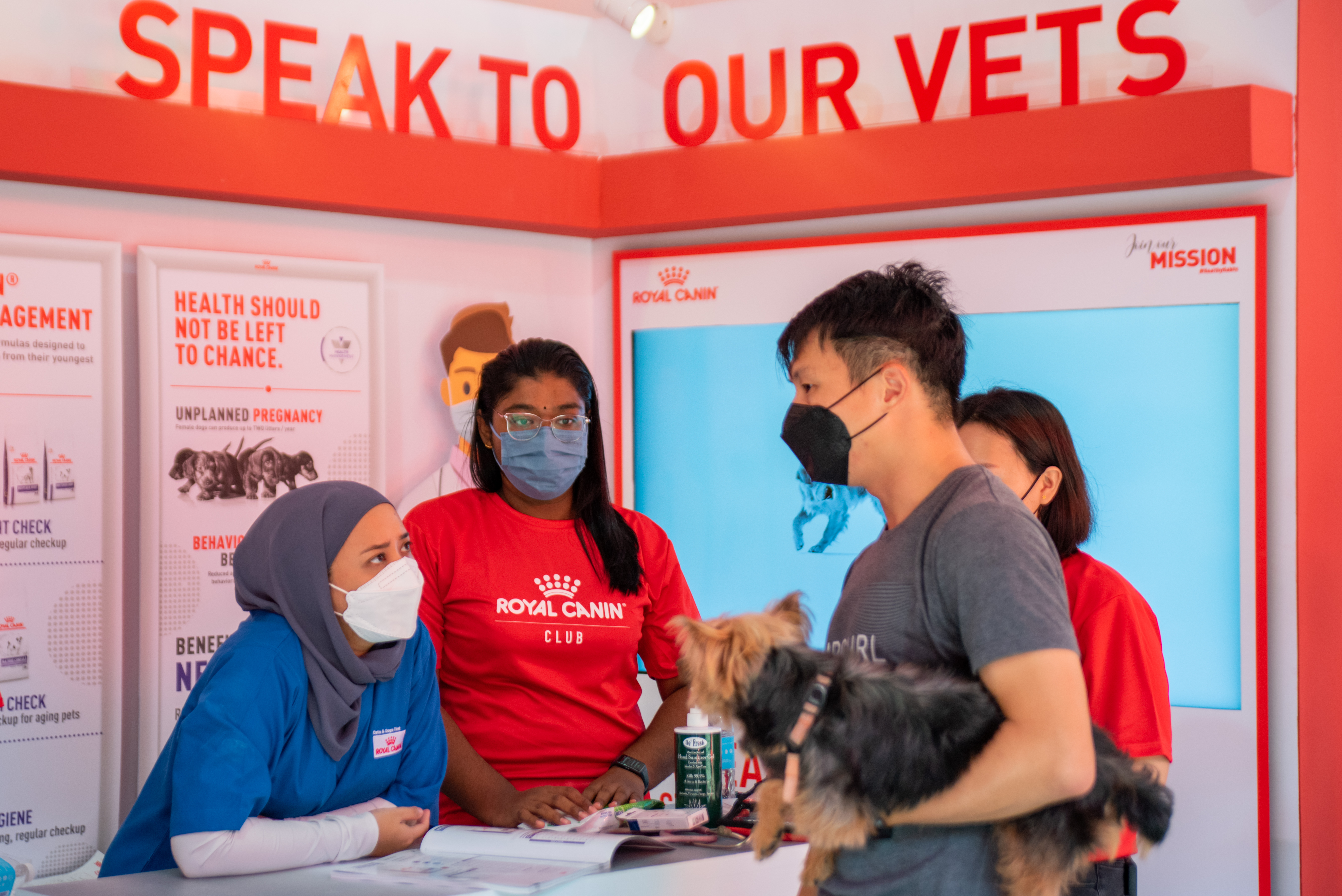 Paws Day Out_ Pet owners speaking with Royal Canin vets for a general health and nutritional assessment
